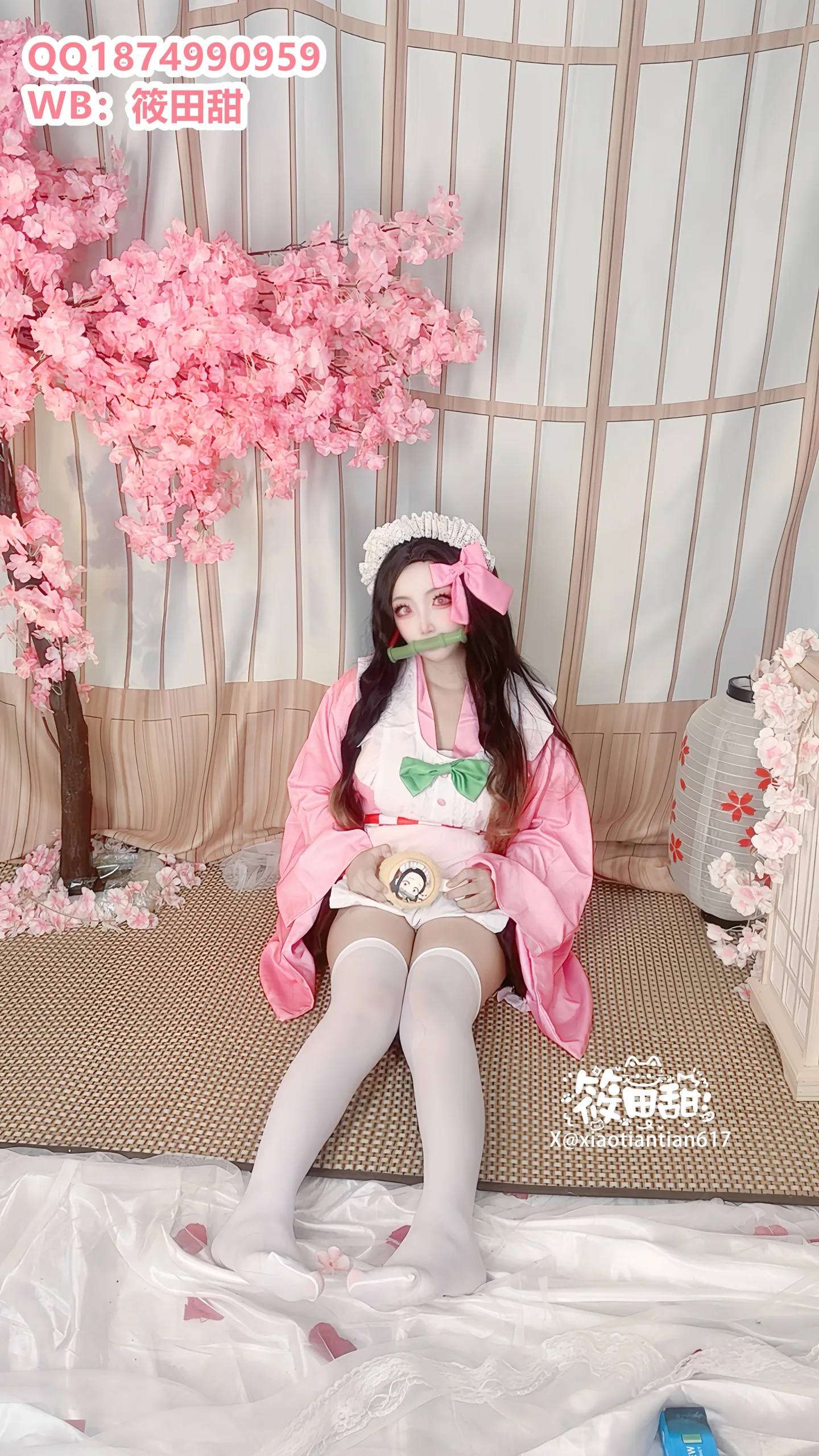香草奶喵(筱田甜) - 祢豆子 - 第 1 张高清写真大赏
