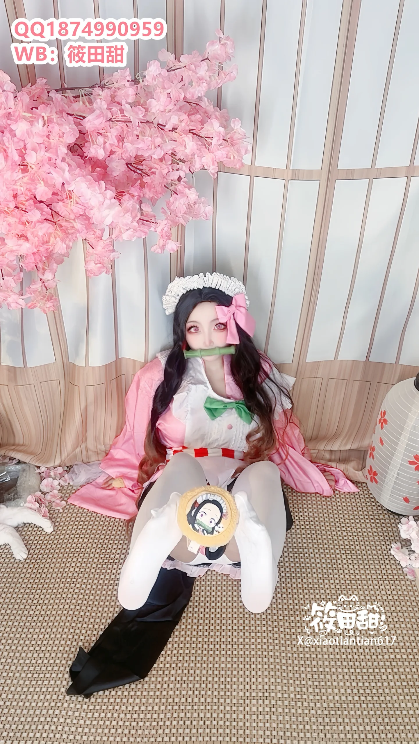 香草奶喵(筱田甜) - 祢豆子 - 第 17 张高清写真大赏