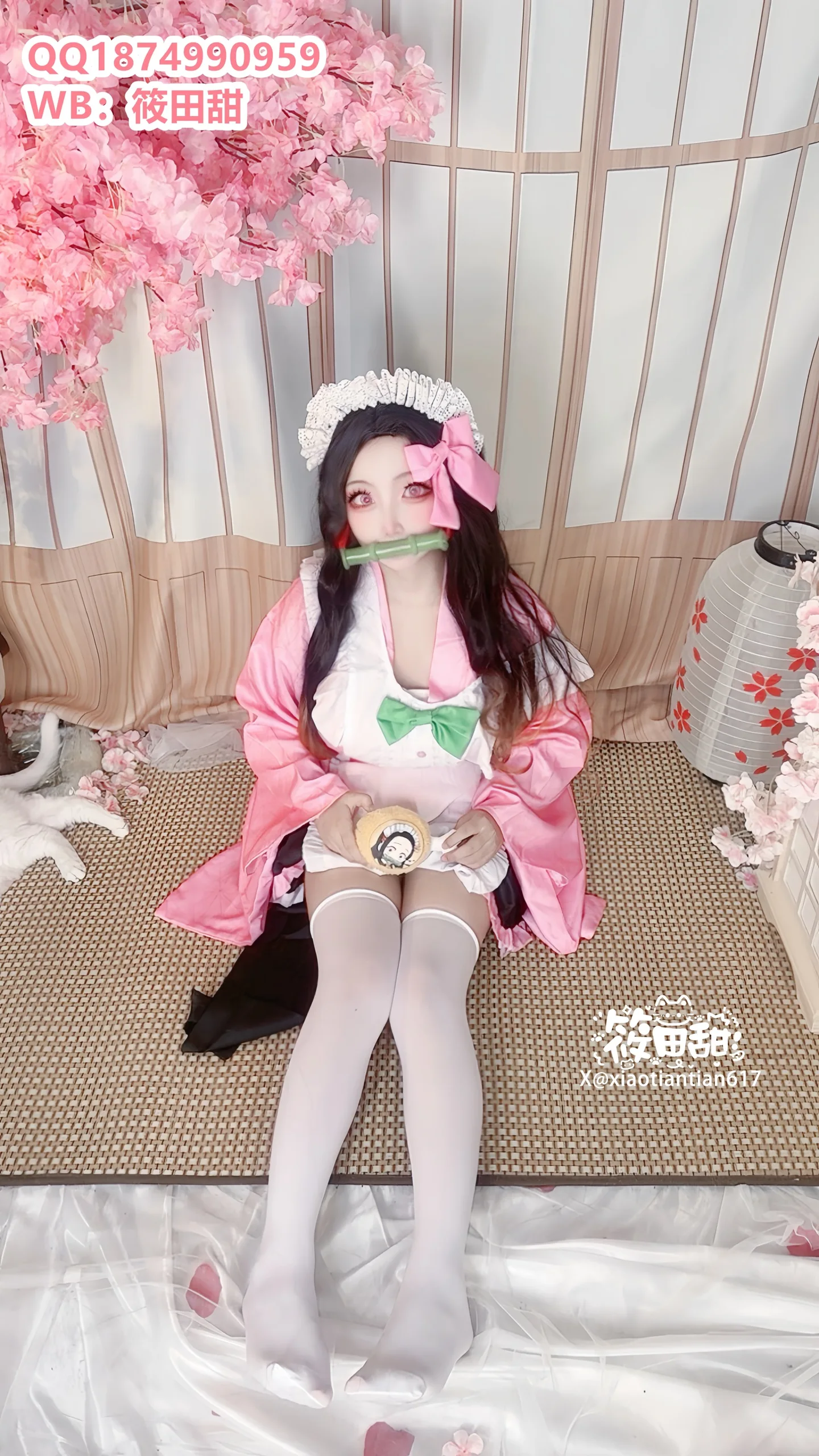 香草奶喵(筱田甜) - 祢豆子 - 第 19 张高清写真大赏