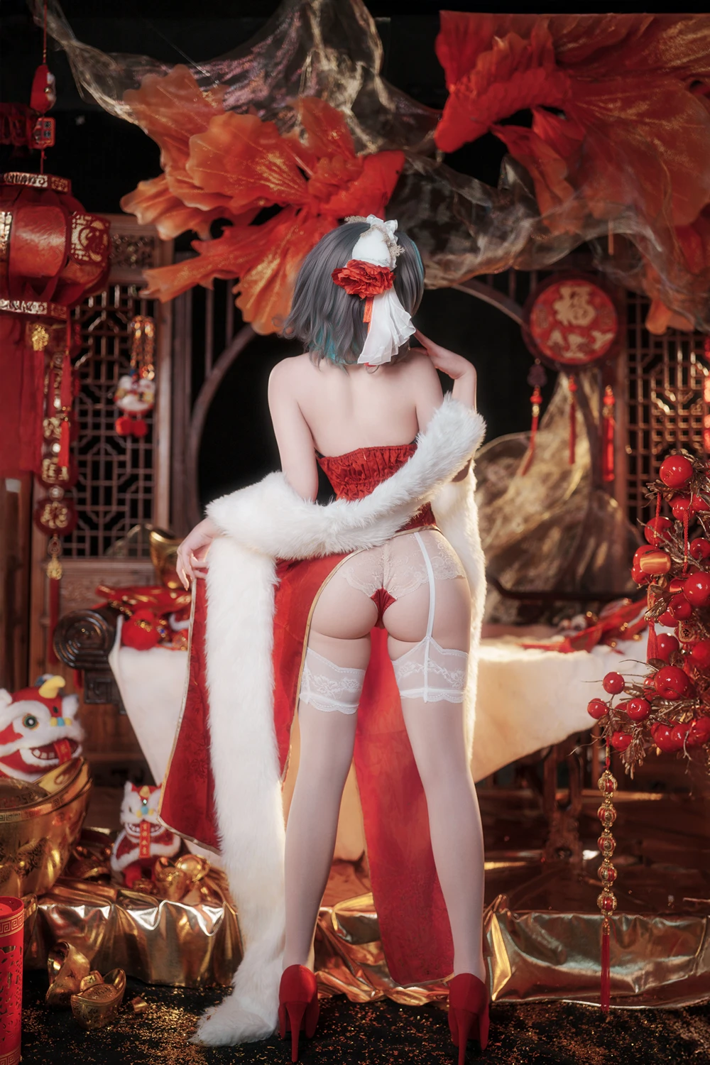 Bangni邦尼 – 碧蓝航线 柴郡新春旗袍 - 第 6 张