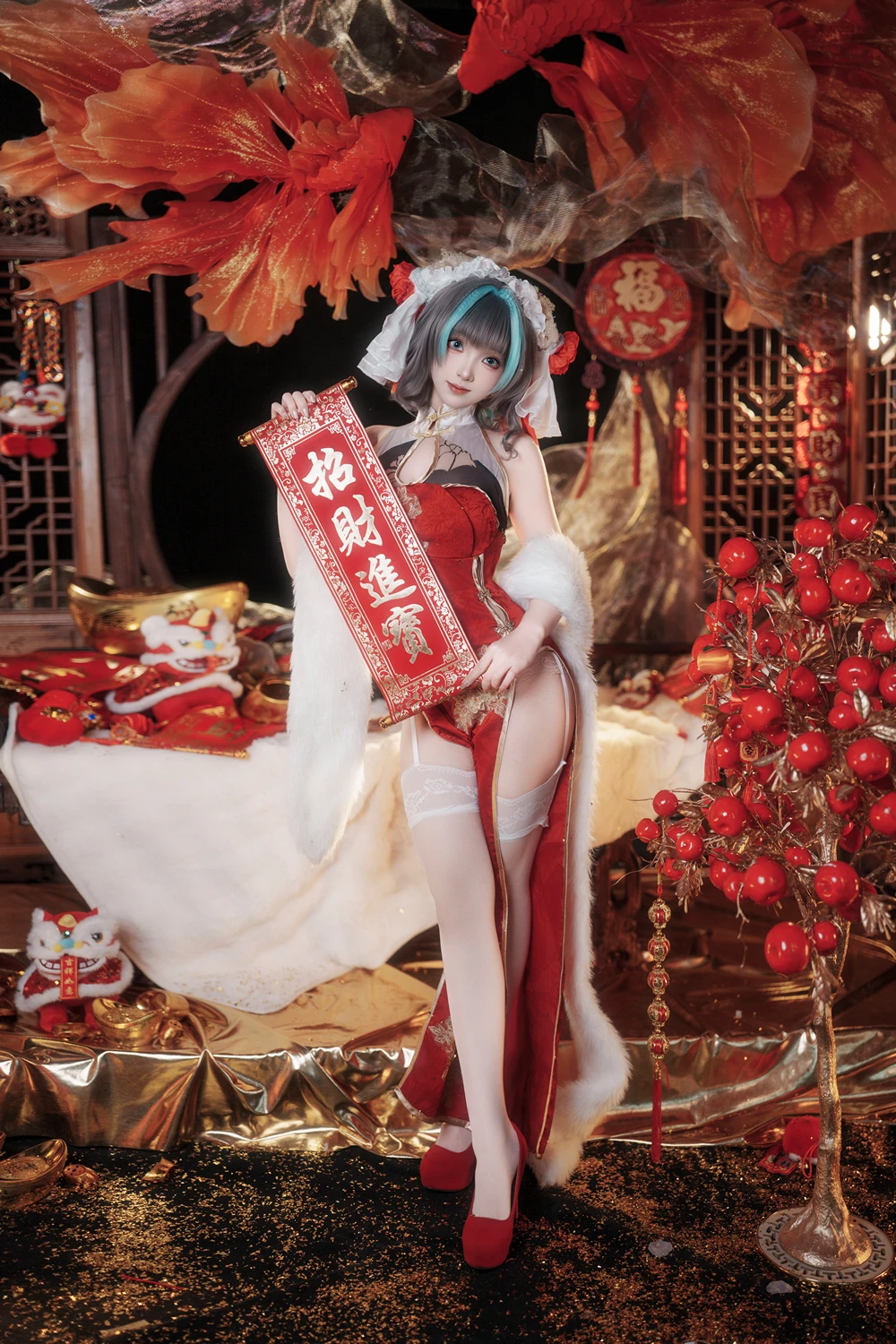 Bangni邦尼 – 碧蓝航线 柴郡新春旗袍 - 第 23 张