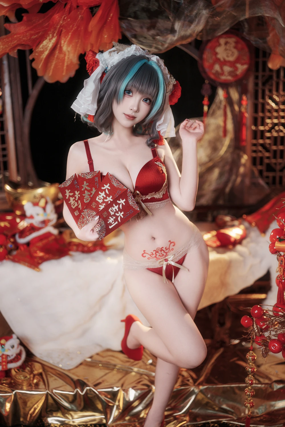Bangni邦尼 – 碧蓝航线 柴郡新春旗袍 - 第 63 张