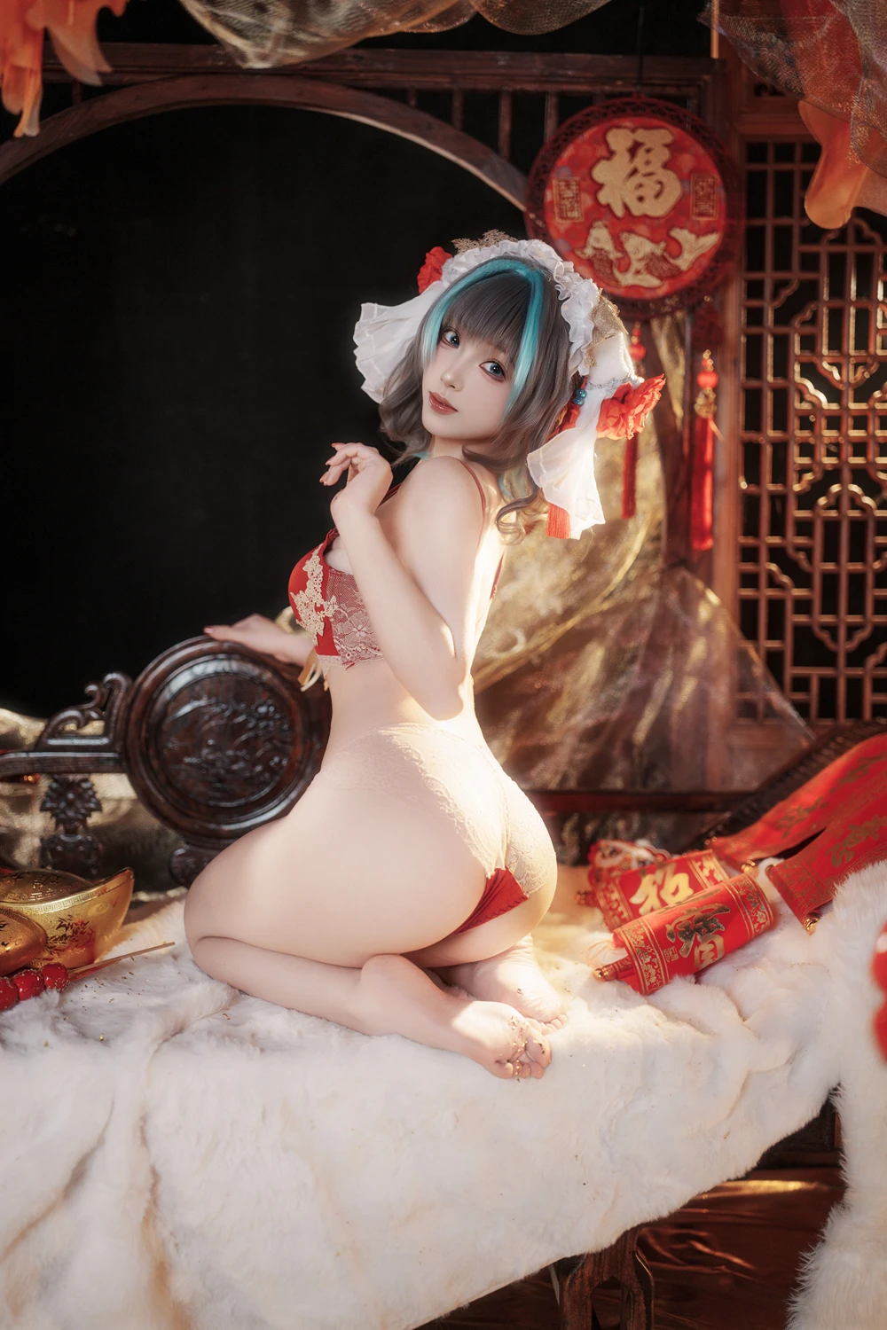 Bangni邦尼 – 碧蓝航线 柴郡新春旗袍 - 第 69 张