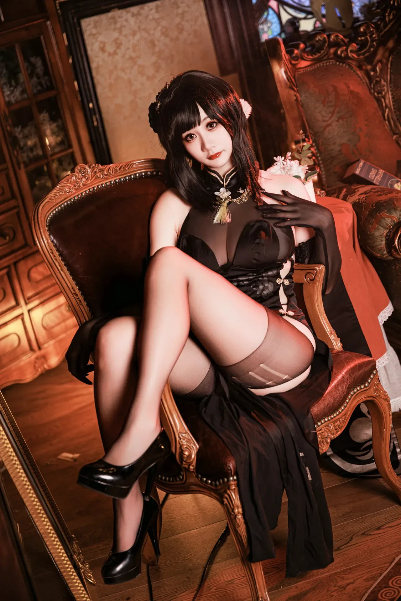 阿雪雪_yuki - 碧蓝航线 镇海 旗袍 86P - 第 12 张写真