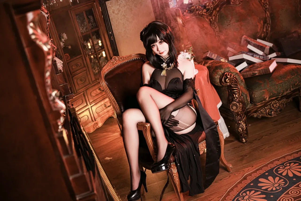 阿雪雪_yuki - 碧蓝航线 镇海 旗袍 86P - 第 13 张写真