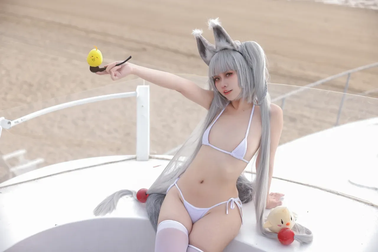 G44不会受伤 碧蓝航线 朝凪 泳装 31P - 第 4 张写真