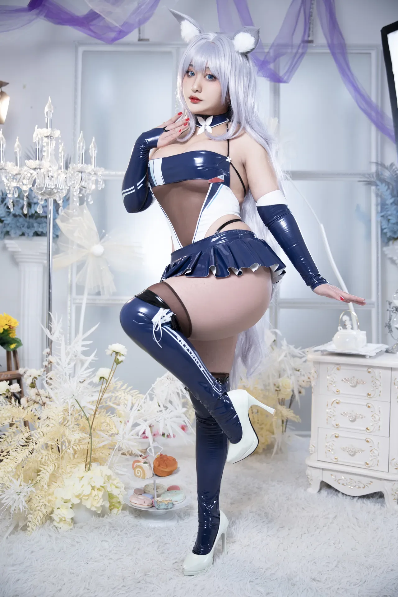 洛璃 LoLiSAMA - 碧蓝航线 信浓 赛车 61P - 第 5 张写真