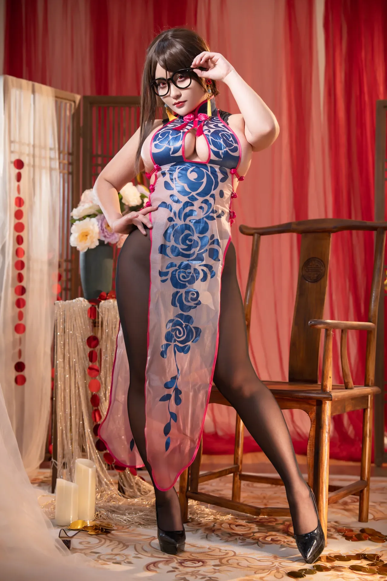 洛璃 LoLiSAMA - 虞姬旗袍 54P - 第 13 张写真