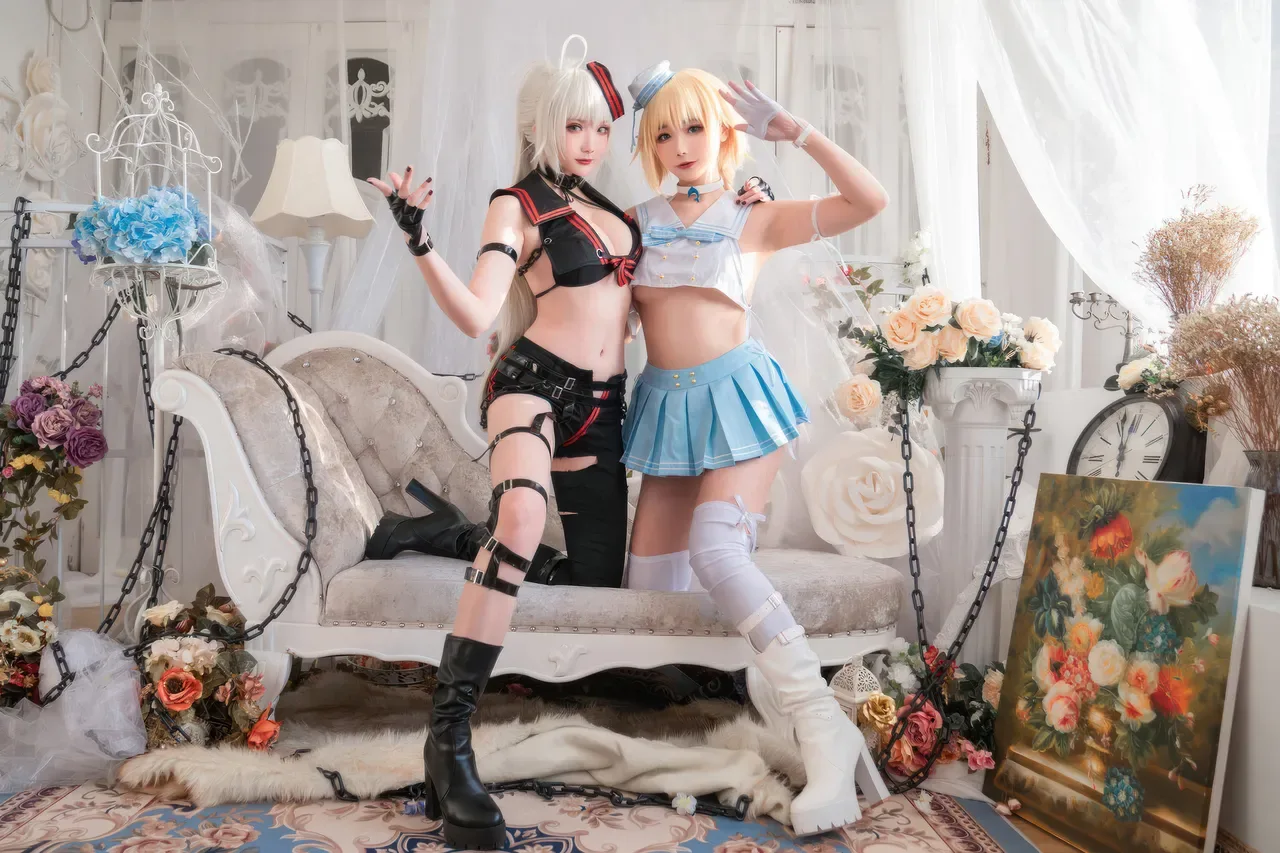 Momoko葵葵  & 瓜希酱 - 黑白贞德 礼装「神秘宝藏」 (FATE) 60P - 第 21 张写真