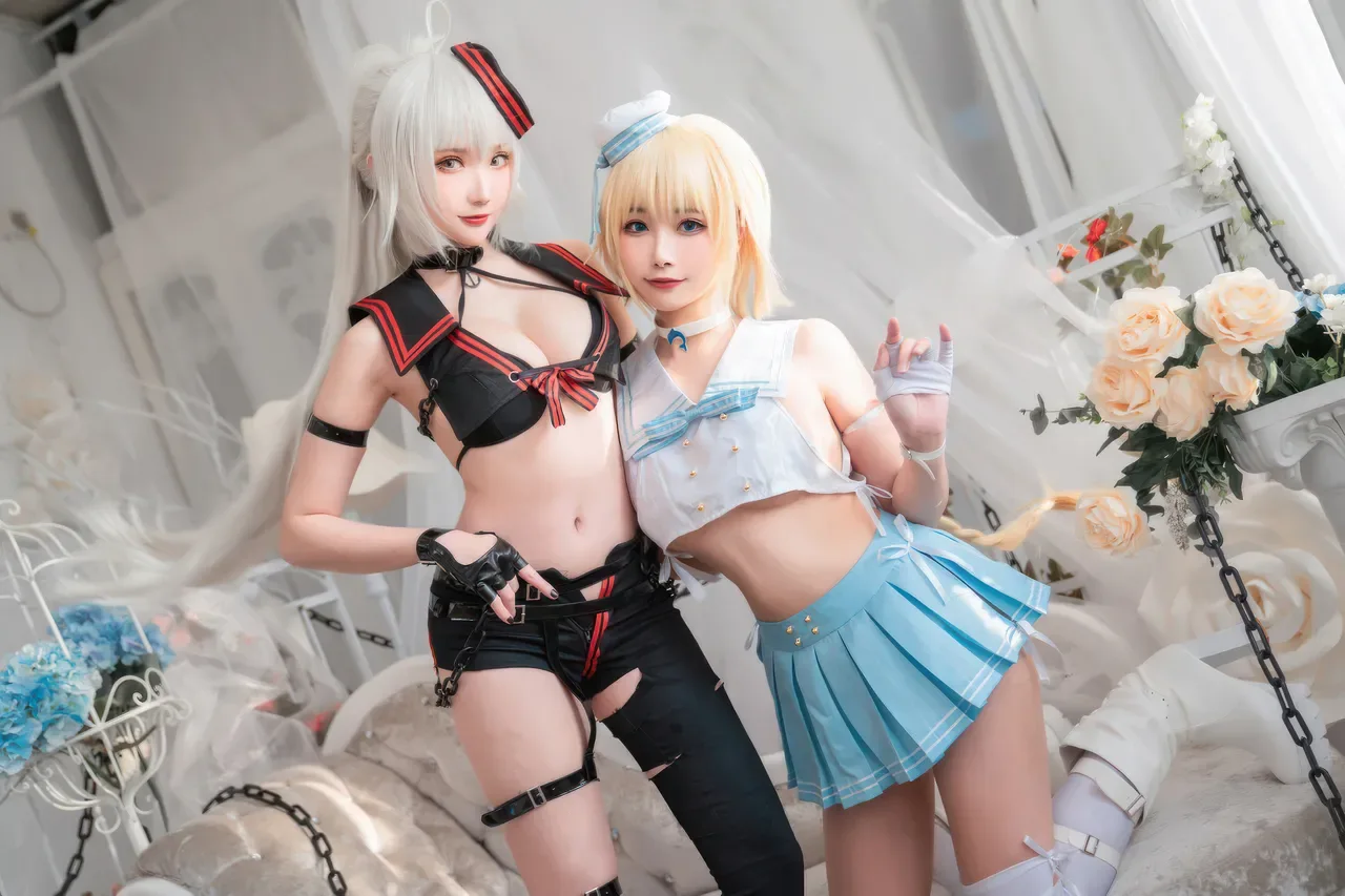 Momoko葵葵  & 瓜希酱 - 黑白贞德 礼装「神秘宝藏」 (FATE) 60P - 第 24 张写真