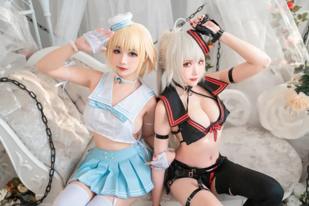 Momoko葵葵  & 瓜希酱 - 黑白贞德 礼装「神秘宝藏」 (FATE) 60P - 第 27 张写真