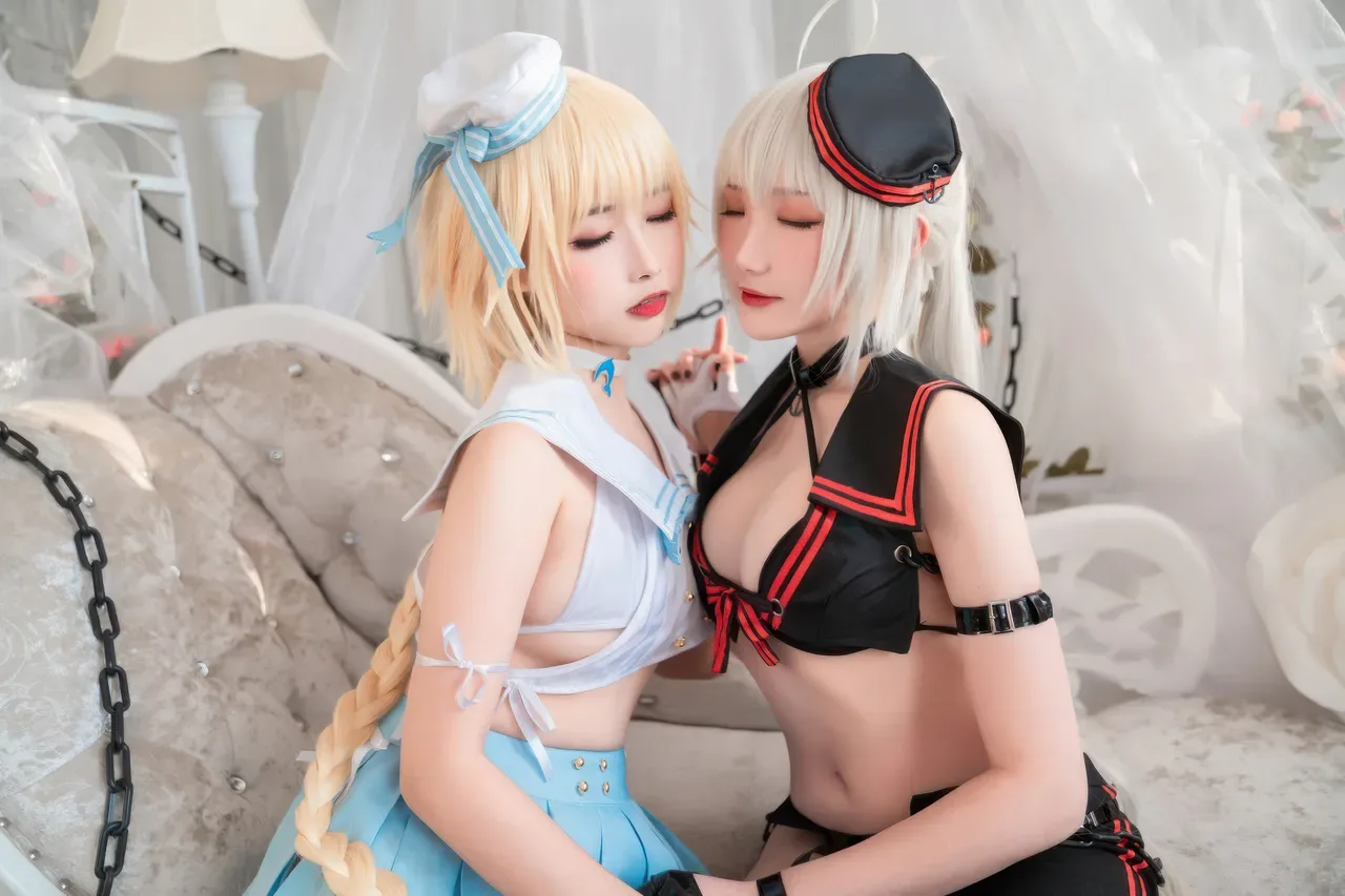 Momoko葵葵  & 瓜希酱 - 黑白贞德 礼装「神秘宝藏」 (FATE) 60P - 第 30 张写真